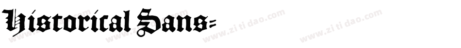 Historical Sans字体转换
